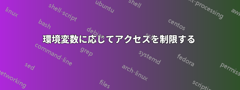 環境変数に応じてアクセスを制限する