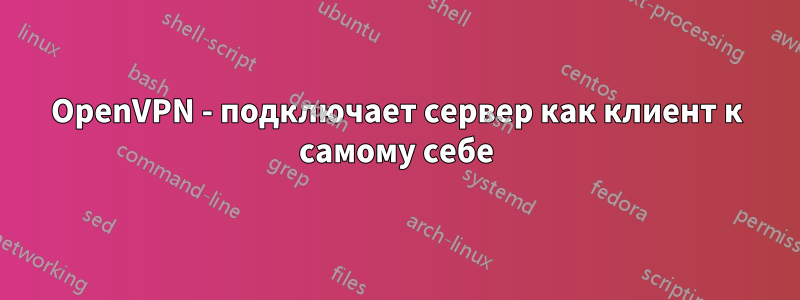 OpenVPN - подключает сервер как клиент к самому себе