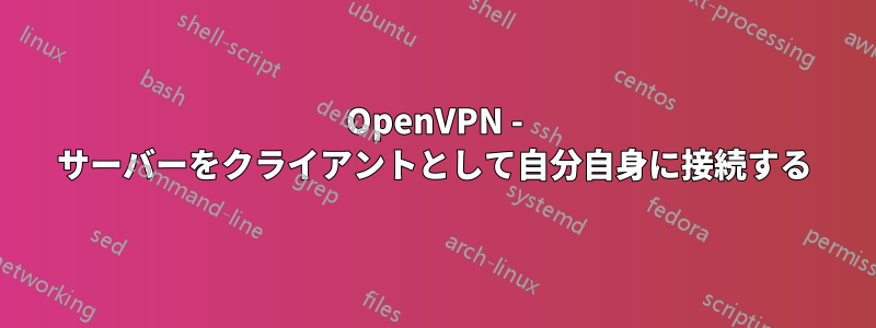 OpenVPN - サーバーをクライアントとして自分自身に接続する