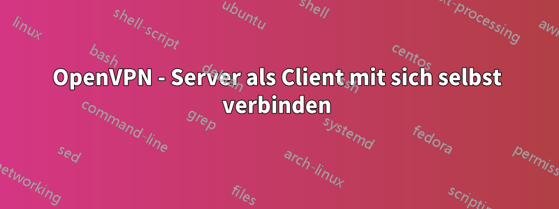 OpenVPN - Server als Client mit sich selbst verbinden