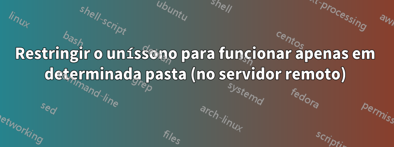 Restringir o uníssono para funcionar apenas em determinada pasta (no servidor remoto)