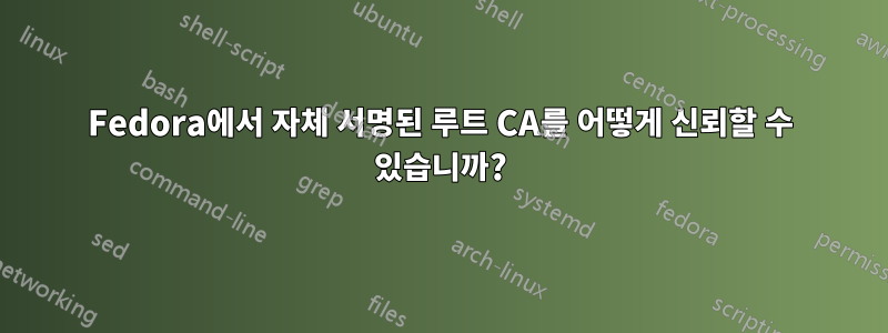 Fedora에서 자체 서명된 루트 CA를 어떻게 신뢰할 수 있습니까?