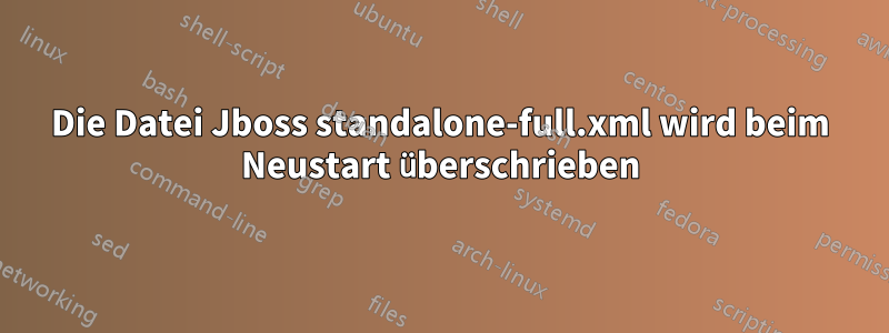 Die Datei Jboss standalone-full.xml wird beim Neustart überschrieben