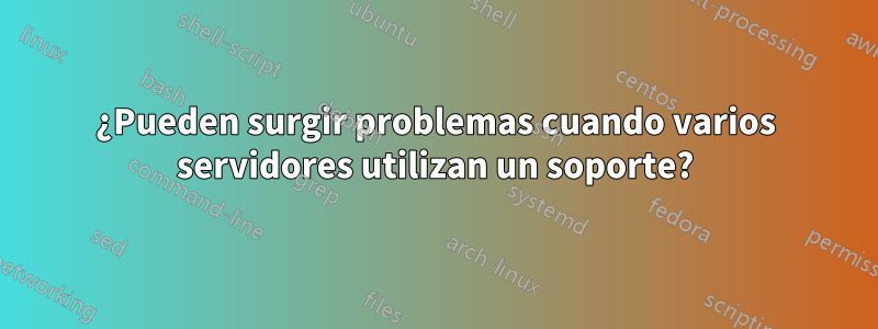 ¿Pueden surgir problemas cuando varios servidores utilizan un soporte?