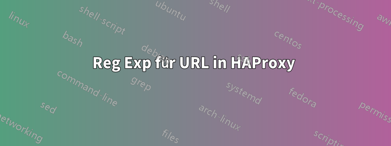 Reg Exp für URL in HAProxy