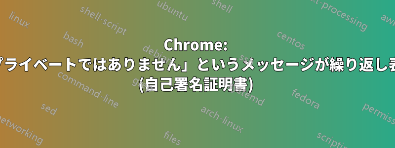 Chrome: 「接続はプライベートではありません」というメッセージが繰り返し表示される (自己署名証明書)