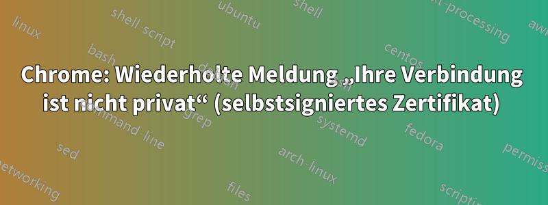 Chrome: Wiederholte Meldung „Ihre Verbindung ist nicht privat“ (selbstsigniertes Zertifikat)