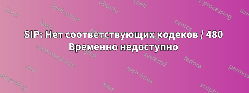 SIP: Нет соответствующих кодеков / 480 Временно недоступно