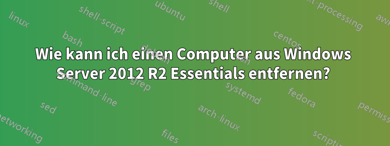 Wie kann ich einen Computer aus Windows Server 2012 R2 Essentials entfernen?