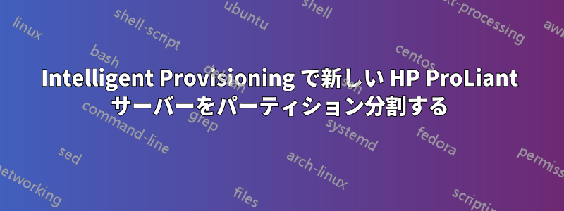 Intelligent Provisioning で新しい HP ProLiant サーバーをパーティション分割する