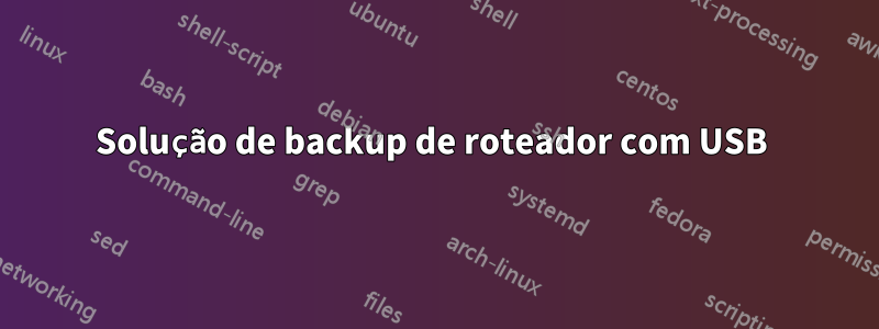 Solução de backup de roteador com USB 