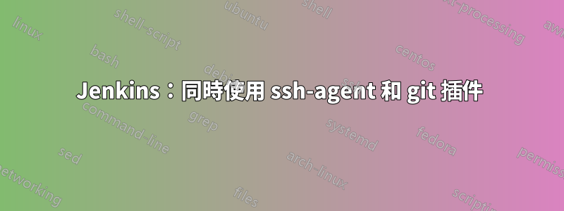 Jenkins：同時使用 ssh-agent 和 git 插件