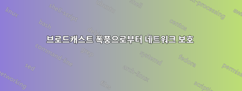 브로드캐스트 폭풍으로부터 네트워크 보호