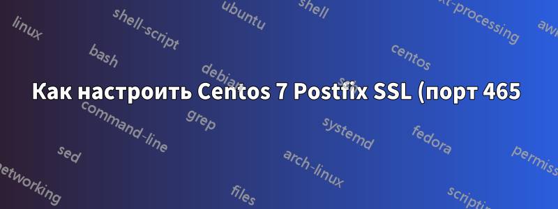 Как настроить Centos 7 Postfix SSL (порт 465)?