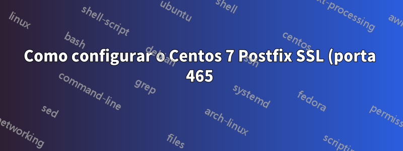 Como configurar o Centos 7 Postfix SSL (porta 465)?