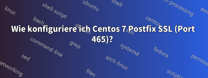 Wie konfiguriere ich Centos 7 Postfix SSL (Port 465)? 