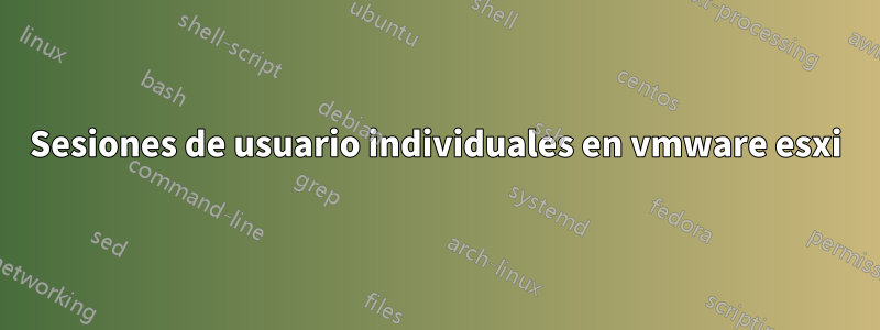 Sesiones de usuario individuales en vmware esxi