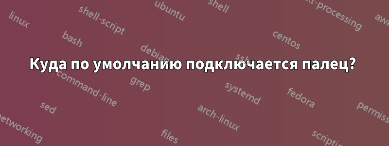 Куда по умолчанию подключается палец?