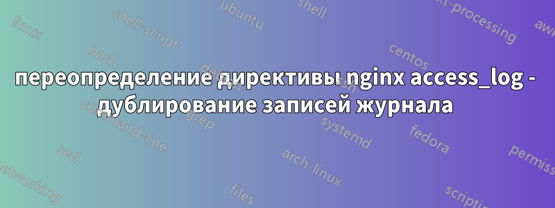 переопределение директивы nginx access_log - дублирование записей журнала