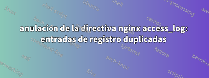 anulación de la directiva nginx access_log: entradas de registro duplicadas