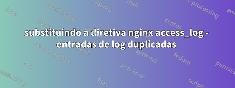 substituindo a diretiva nginx access_log - entradas de log duplicadas