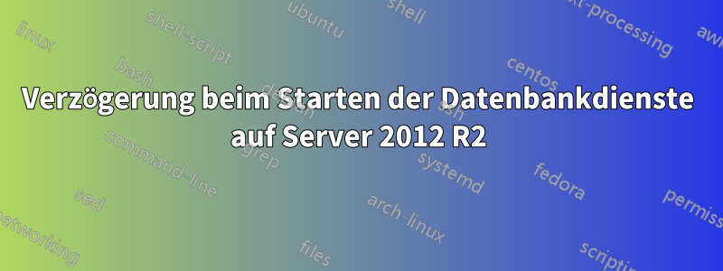 Verzögerung beim Starten der Datenbankdienste auf Server 2012 R2