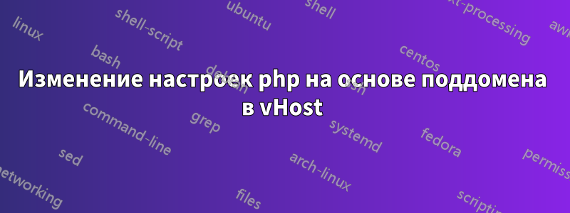 Изменение настроек php на основе поддомена в vHost