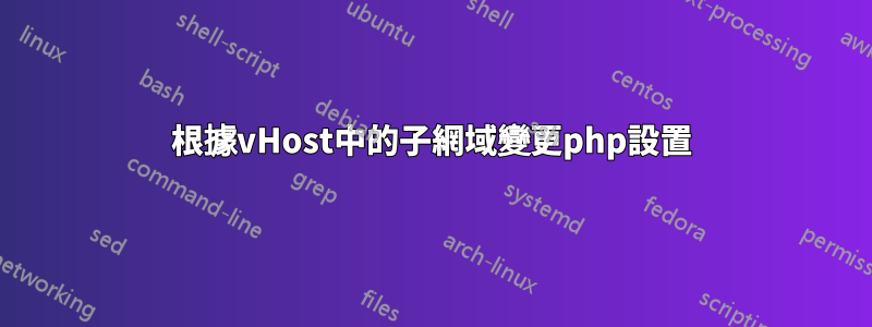 根據vHost中的子網域變更php設置