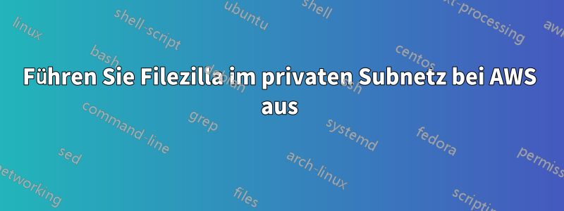 Führen Sie Filezilla im privaten Subnetz bei AWS aus