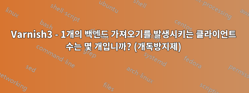 Varnish3 - 1개의 백엔드 가져오기를 발생시키는 클라이언트 수는 몇 개입니까? (개독방지제)