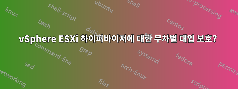 vSphere ESXi 하이퍼바이저에 대한 무차별 대입 보호?
