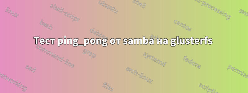 Тест ping_pong от samba на glusterfs