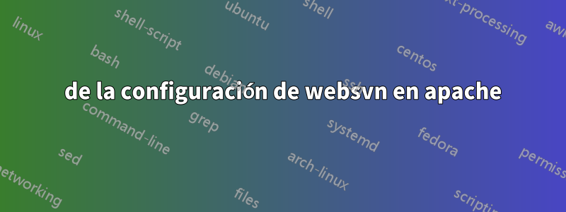 404 de la configuración de websvn en apache