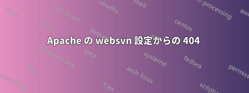 Apache の websvn 設定からの 404