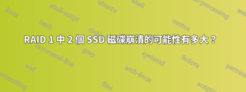RAID 1 中 2 個 SSD 磁碟崩潰的可能性有多大？ 