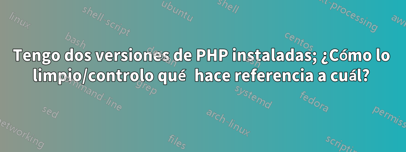 Tengo dos versiones de PHP instaladas; ¿Cómo lo limpio/controlo qué hace referencia a cuál?