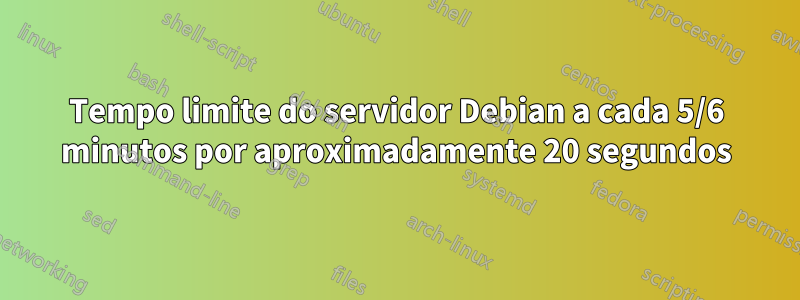 Tempo limite do servidor Debian a cada 5/6 minutos por aproximadamente 20 segundos