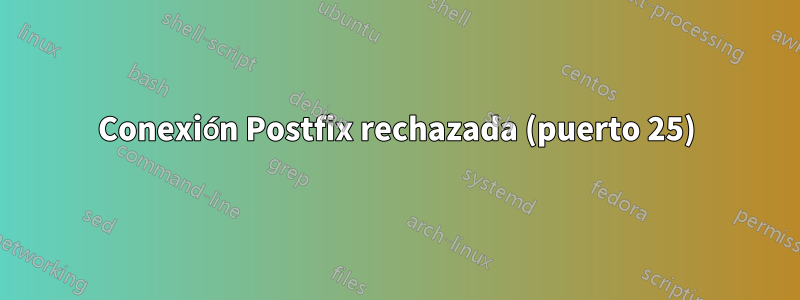 Conexión Postfix rechazada (puerto 25)