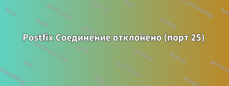 Postfix Соединение отклонено (порт 25)