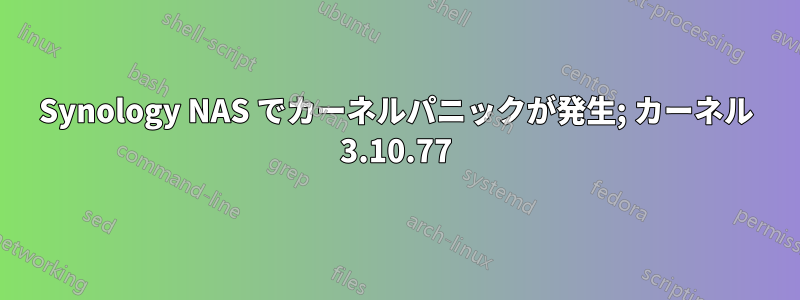 Synology NAS でカーネルパニックが発生; カーネル 3.10.77