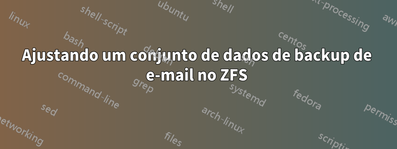 Ajustando um conjunto de dados de backup de e-mail no ZFS