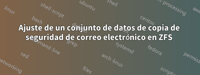 Ajuste de un conjunto de datos de copia de seguridad de correo electrónico en ZFS
