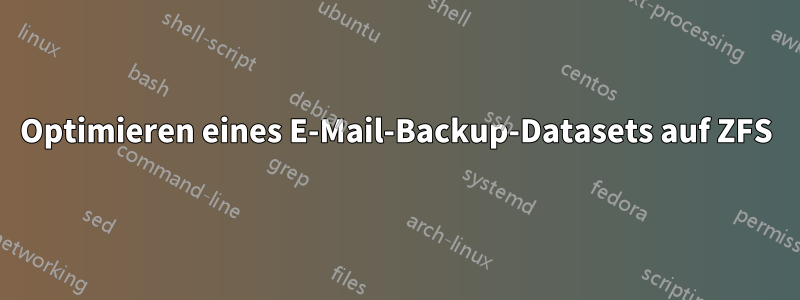 Optimieren eines E-Mail-Backup-Datasets auf ZFS