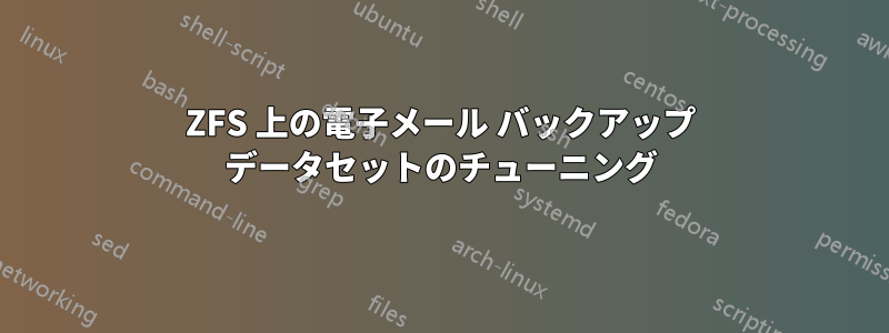 ZFS 上の電子メール バックアップ データセットのチューニング