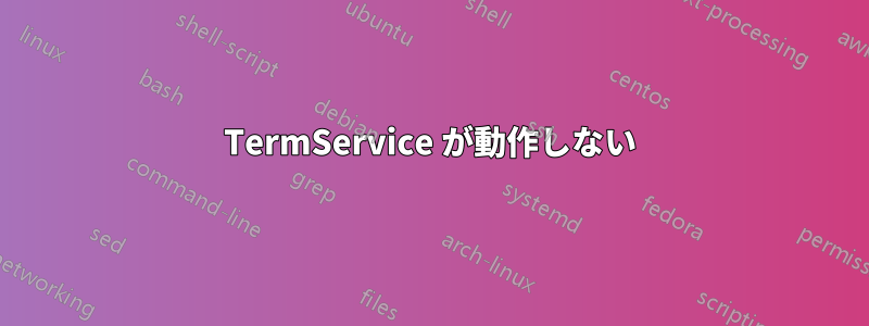 TermService が動作しない