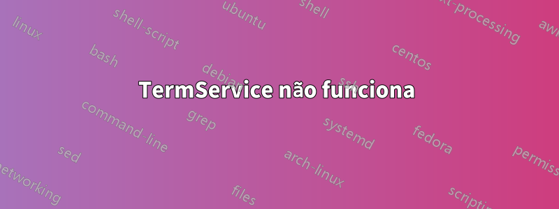 TermService não funciona