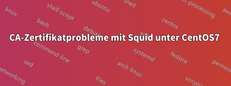 CA-Zertifikatprobleme mit Squid unter CentOS7
