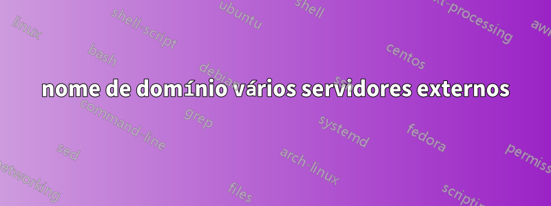 1 nome de domínio vários servidores externos