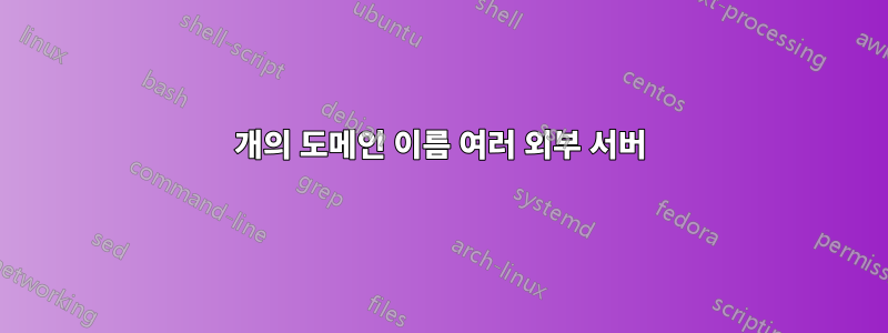 1개의 도메인 이름 여러 외부 서버