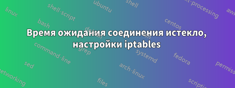 Время ожидания соединения истекло, настройки iptables